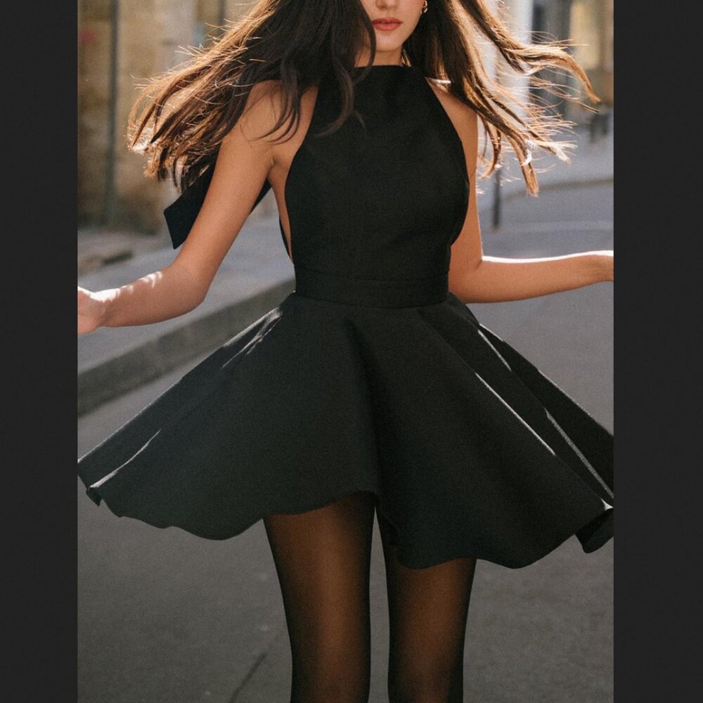 Commense Black Mini Dress